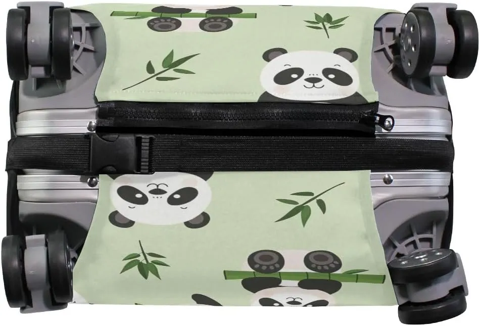 CHIFIGNO Cute Panda Travel Luggage Cover Fits 18-32 Inch Luggage Protector Cover Elastic Luggage Anti-scratch Cover for Suitcase M Fits 22-24 Inch