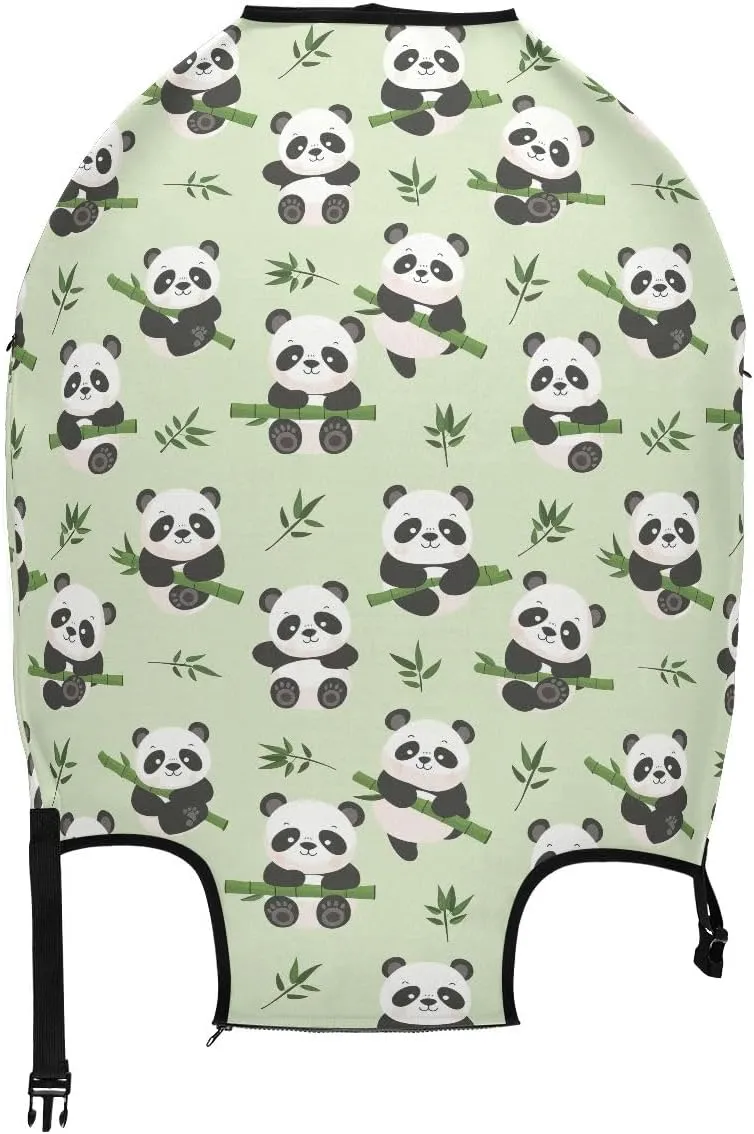 CHIFIGNO Cute Panda Travel Luggage Cover Fits 18-32 Inch Luggage Protector Cover Elastic Luggage Anti-scratch Cover for Suitcase M Fits 22-24 Inch