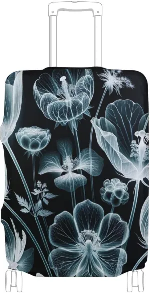 CHIFIGNO Flowers Travel Bag Cover Luggage Protector Covers Fits 18-32 Inch Luggage XL Fits 29-32 Inch