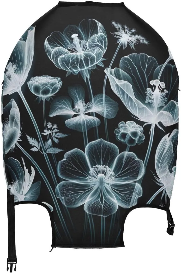 CHIFIGNO Flowers Travel Bag Cover Luggage Protector Covers Fits 18-32 Inch Luggage XL Fits 29-32 Inch