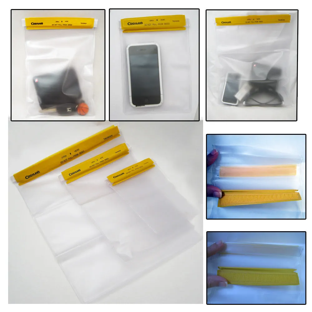 Coghlans 3Pc Waterproof Pouches Dry Bag Case Cover Phone Protection Beach Hiking