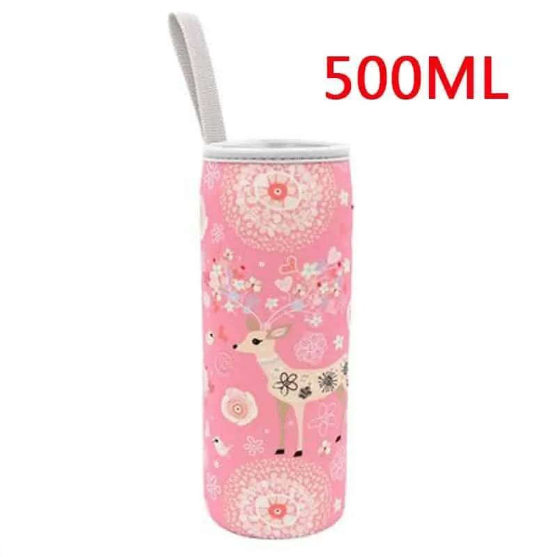 Colorful Printed Neoprene Water Bottle Pouch
