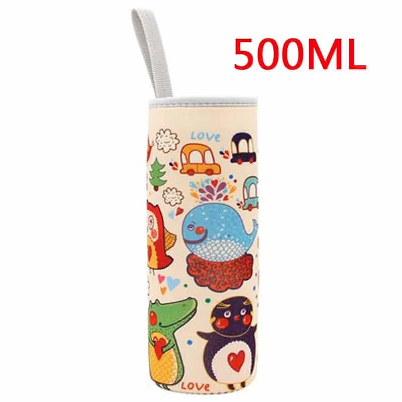 Colorful Printed Neoprene Water Bottle Pouch