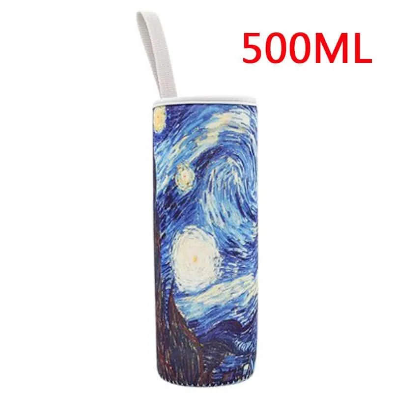 Colorful Printed Neoprene Water Bottle Pouch