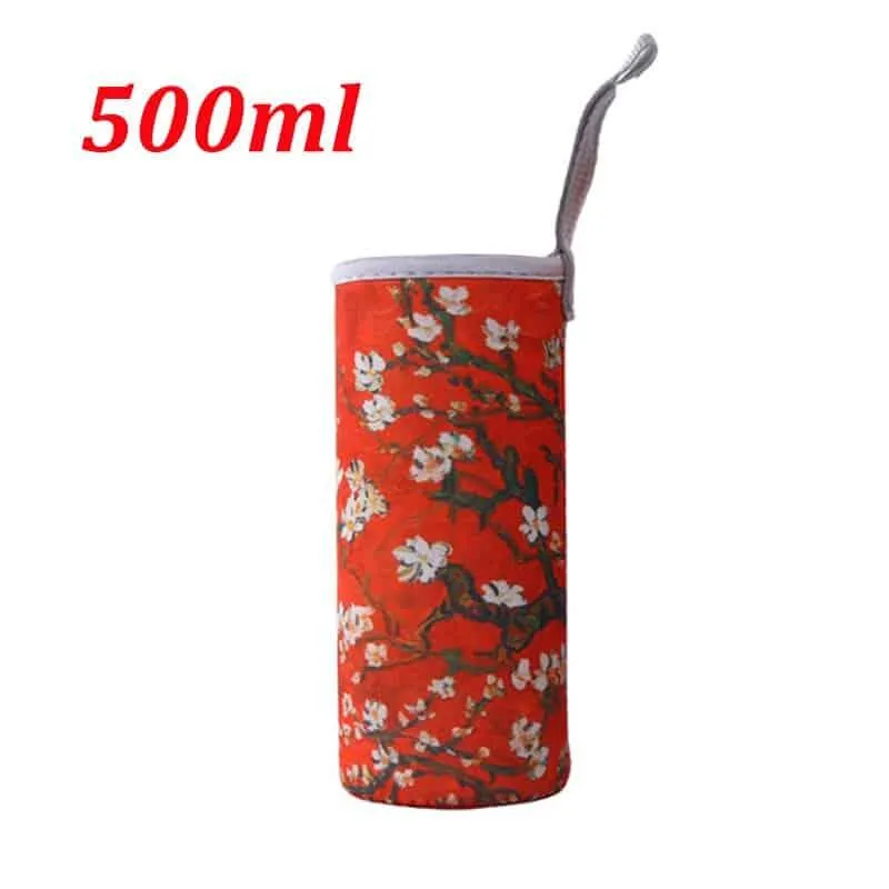 Colorful Printed Neoprene Water Bottle Pouch