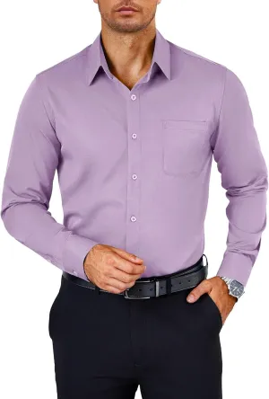 COOFANDY Mens Dress Shirts Wrinkle Free Long Sleeve Button Down Shirts Formal Business Shirt