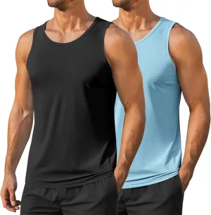 COOFANDY Men's Workout Tank Tops UPF 50  Sleeveless Gym Muscle Shirts Cooling Quick Dry Bodybuilding Tanks for Swim Beach