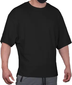 Cotton Gym Shirts Oversized Athletic Workout Shirts Short Sleeve for Men T65