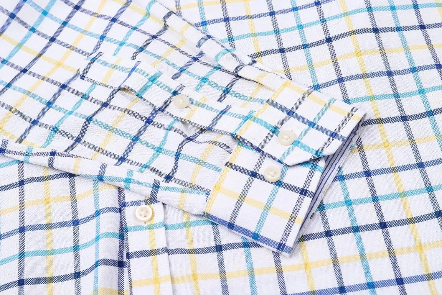 Cromoncent Mens Long Sleeve Oxford Button Down Shirts Casual Dress Shirt for Men,100% Cotton,Plaid/Stripes Shirts