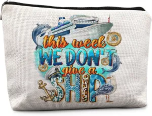 Cruise Gifts for Women Makeup Bag, Gifts for Cruise Lovers Cruise Travelers, Cruise Trip Vacation Gifts, Beach Weekend Gifts, Cruise Beach Cosmetic Bag Toiletry Bag, Gifts for a Beach Lover