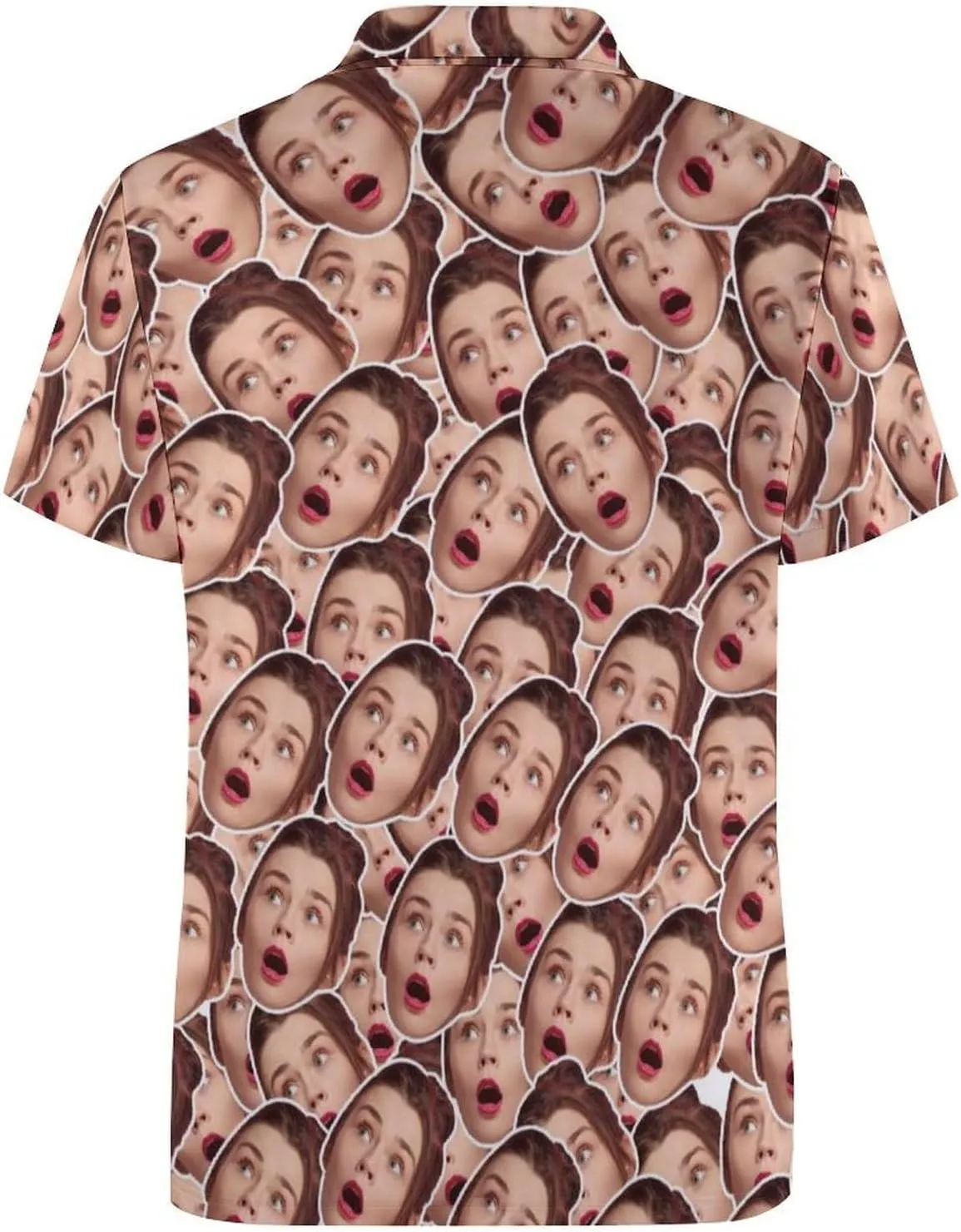 Custom Seamless Face Golf Shirts for Men Dry Fit Sleeve Golf Shirt Print Shirts Funny Golf Polo Shirts Collared Shirt