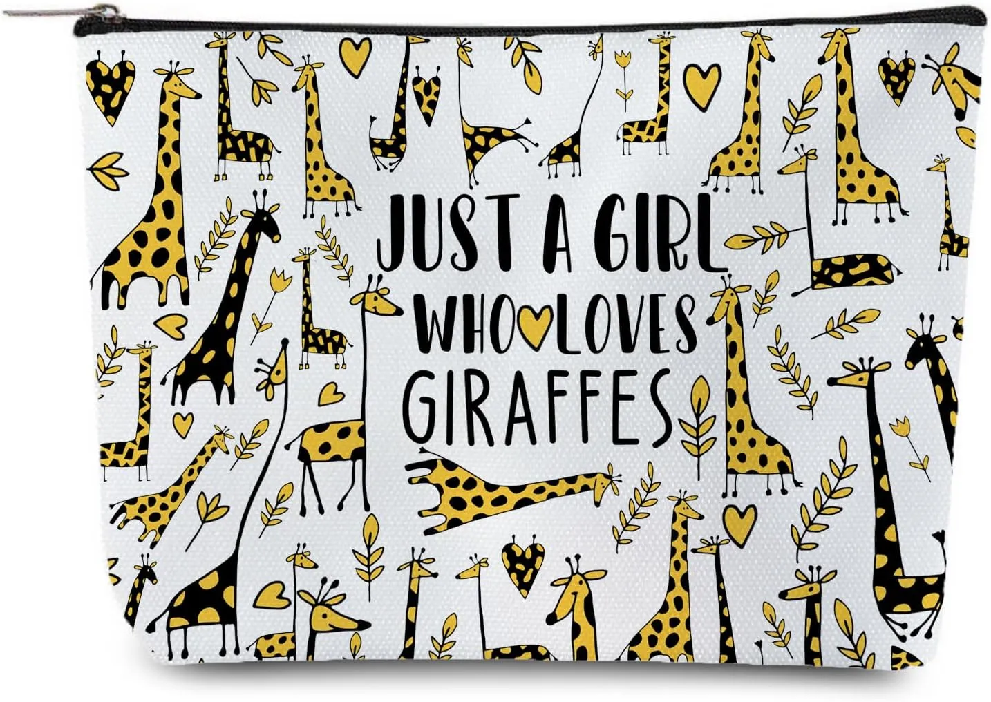 Cute Giraffe Makeup Bag, Giraffe Themed Cosemetic Bag, Adorable Gift Toiletry Pouch Organizer Bag for Daughter Besties Mom Grandma Girl Birthday Gifts Animal Lovers (Giraffe)
