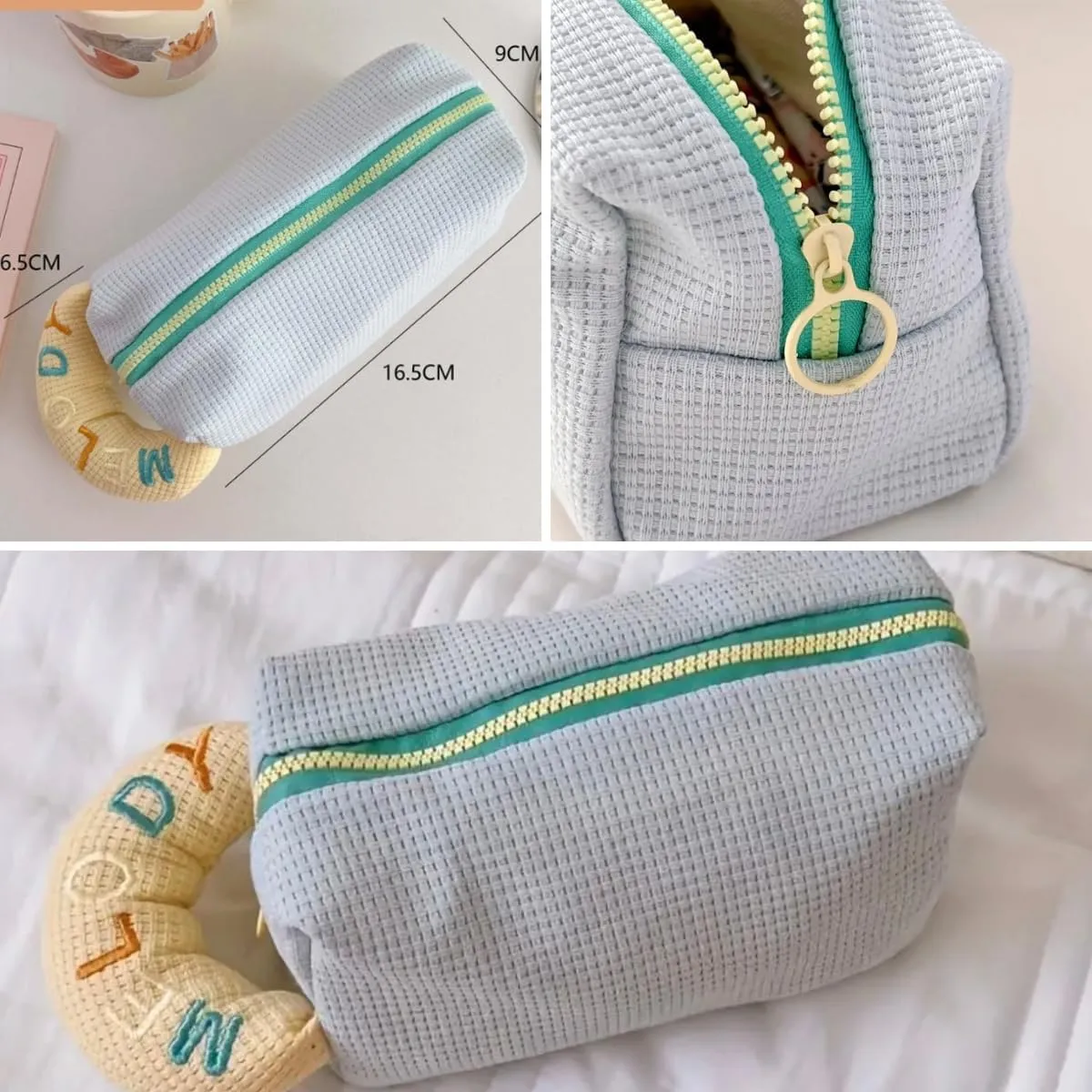 Cute Girl Makeup Bag - Cosmetic Travel Organizer, Travel Cosmetic Bag, Cute Makeup Pouch Toiletry Bag, Preppy Stuff Gift for Girls, Zipper Pouch Organizer for Women and Girls