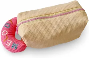 Cute Makeup Bag - Cosmetic Travel Organizer, Makeup Bag Girls, Travel Cosmetic Bag, Cute Makeup Pouch Toiletry Bag, Preppy Stuff Gift for Girls, Zipper Pouch Organizer for Women and Girls (Yellow)