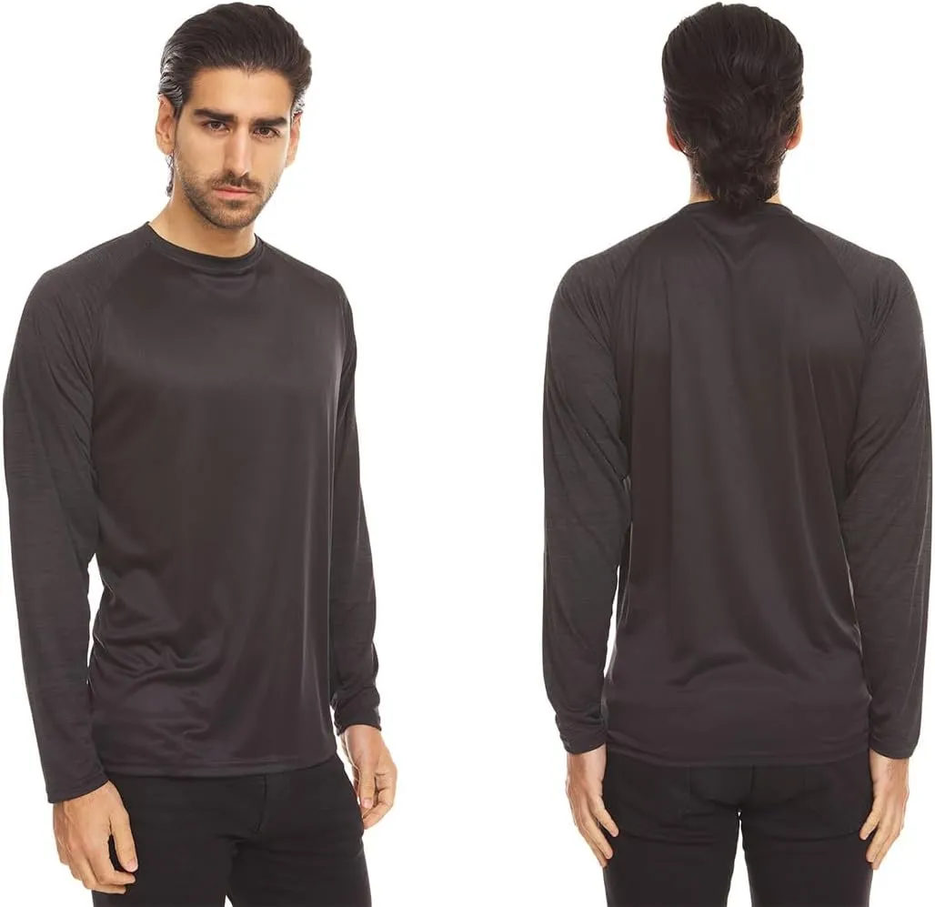 DARESAY 4-Pack: Mens Long Sleeve Tee Shirts, Long Sleeve Shirts for Men Pack of 4, Dri Fit Shirts for Men