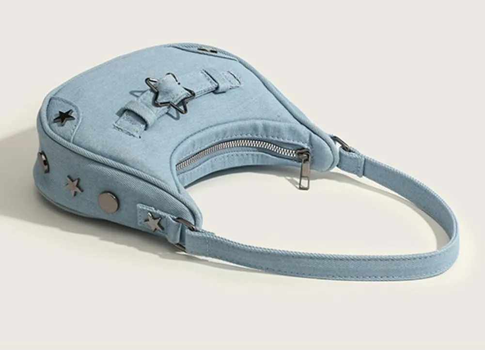 Denim Hobo Bag for Women Canvas Shoulder Crossbody Bags Casual Style Totes Handbag,Jean Purse Hobo bag