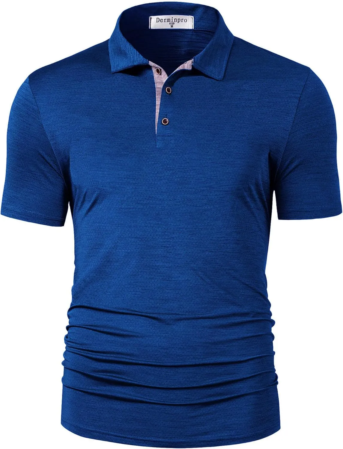 Derminpro Men's Lightweight Golf Polo Shirts Short/Long Sleeve Quick Dry Performance T-Shirts