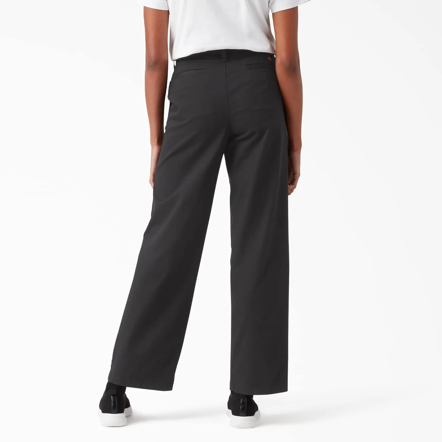 Dickies Women's High Rise Wide Leg Twill Pants