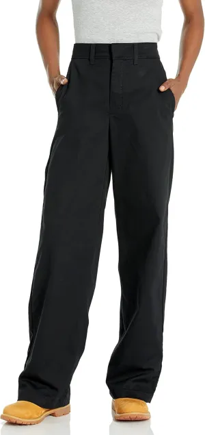 Dickies Women's High Rise Wide Leg Twill Pants