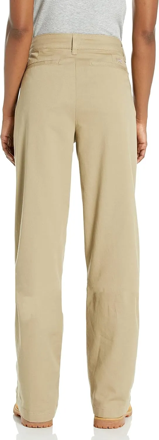 Dickies Women's High Rise Wide Leg Twill Pants
