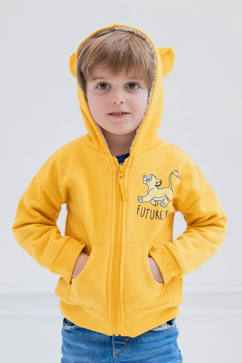 Disney Mickey Mouse Minnie Mouse Lion King Simba Fleece Zip Up Hoodie Newborn to Toddler
