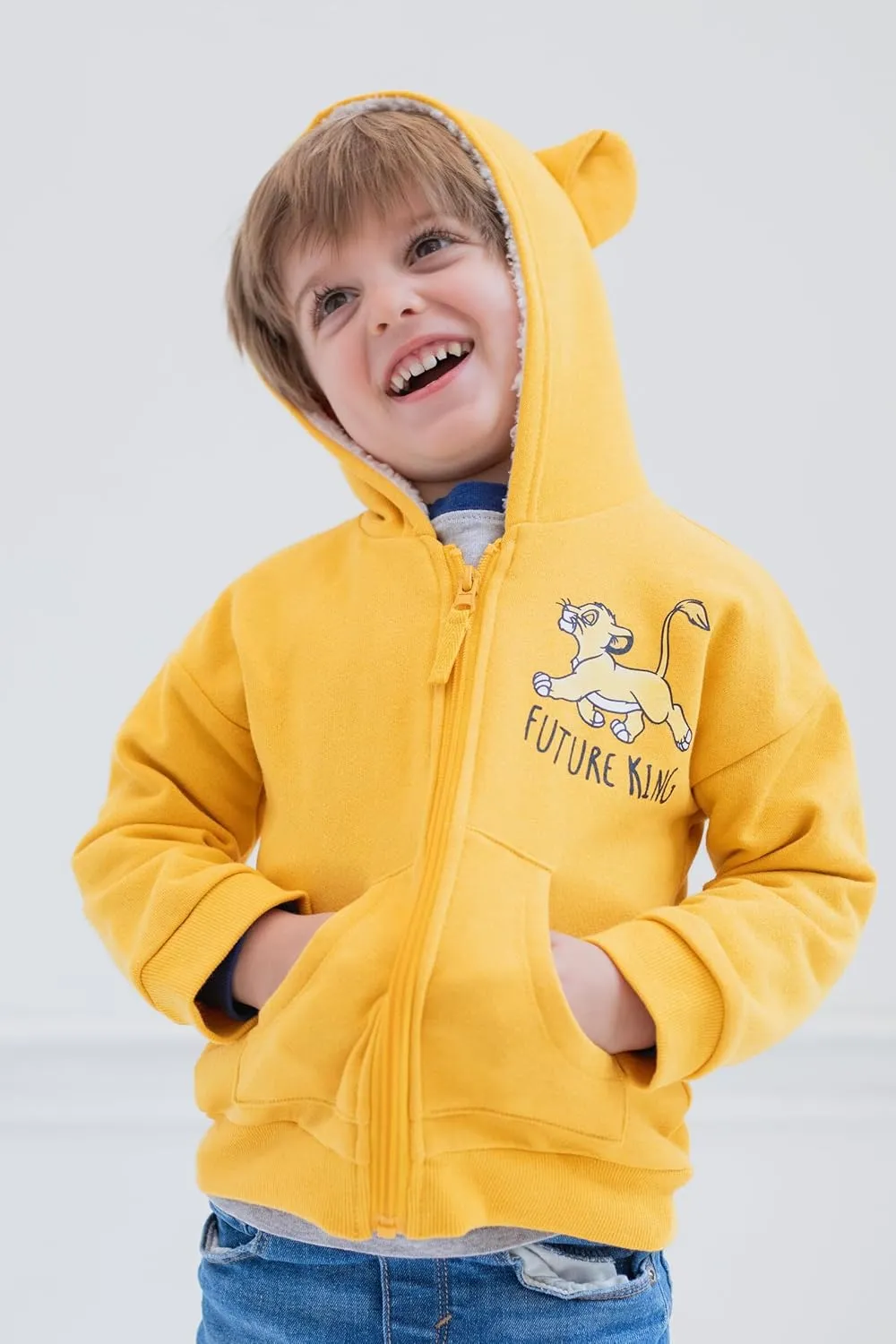 Disney Mickey Mouse Minnie Mouse Lion King Simba Fleece Zip Up Hoodie Newborn to Toddler