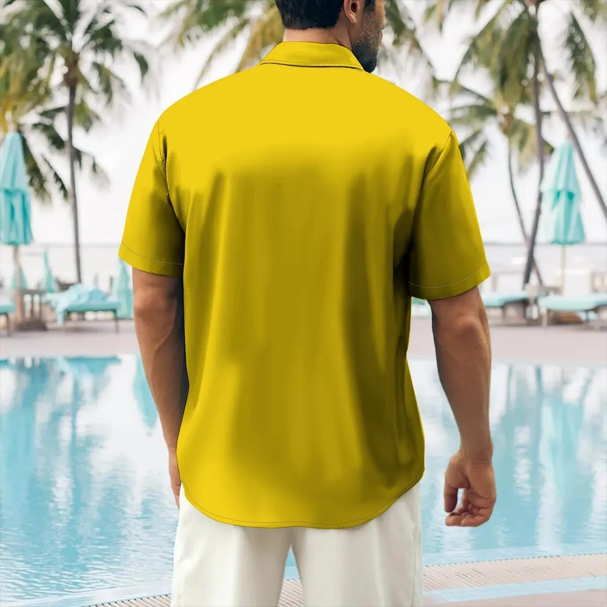 Ecosunny Music Shirts for Men Hawaiian Bowling Printed Short Sleeve Casual Button Down Shirts