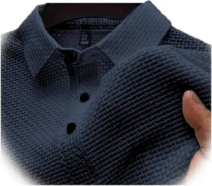 Elavure - The Prestigio Polo Shirt, Men's Short Sleeve Solid Stretch Cotton Quick Dry Casual Workout Pique Polo Shirt
