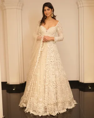 Falaknuma Pearl Jacket Lehenga Set