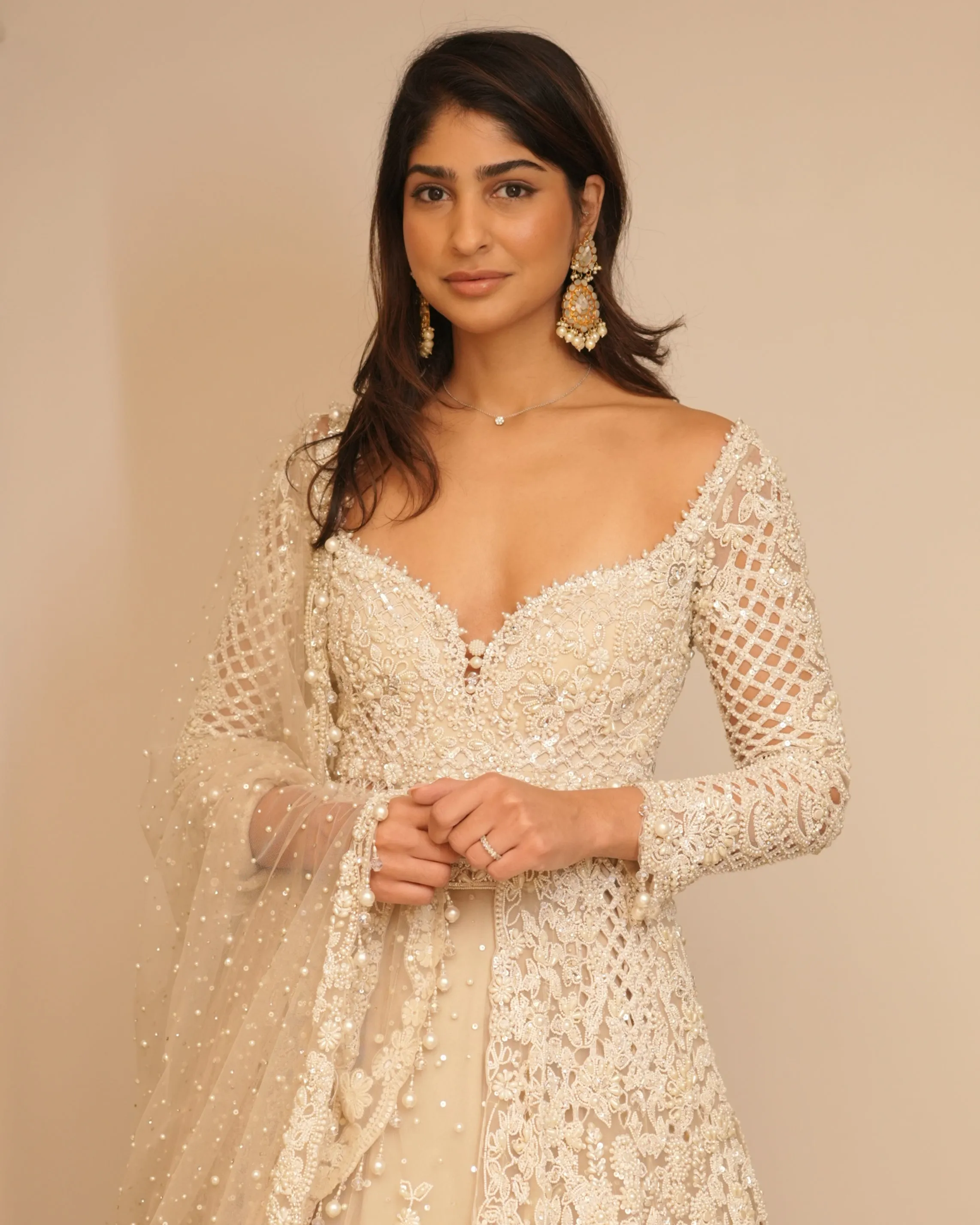 Falaknuma Pearl Jacket Lehenga Set