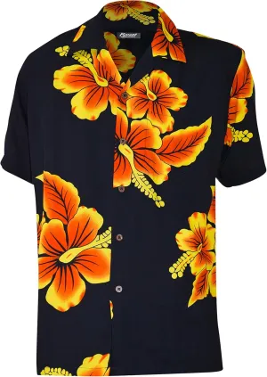 Favant Hawaiian Shirts - Hibiscus Comfortable Hawaiian Beach Shirt for Men. Lightweight Mens Hawaiian Shirts Dries Quickly