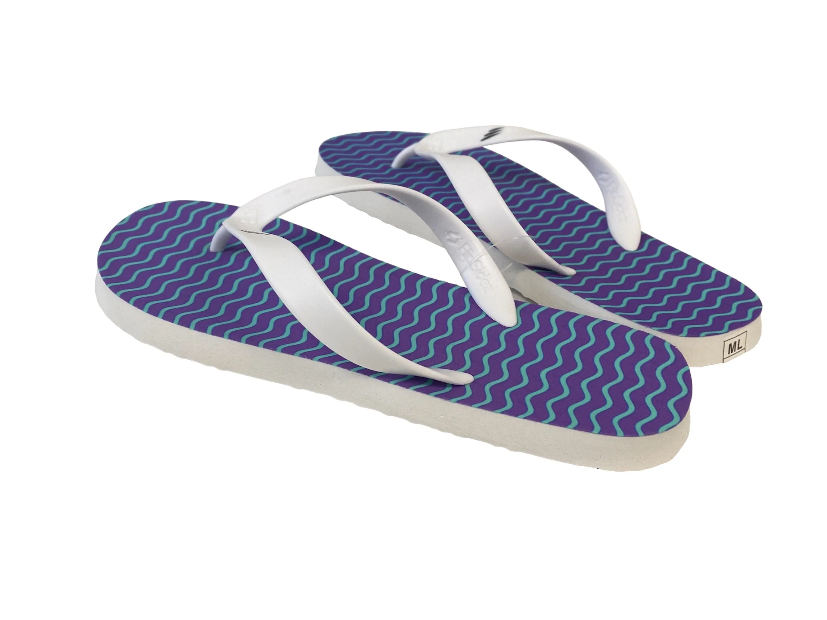 Flip Flops Printed Curvy Lines