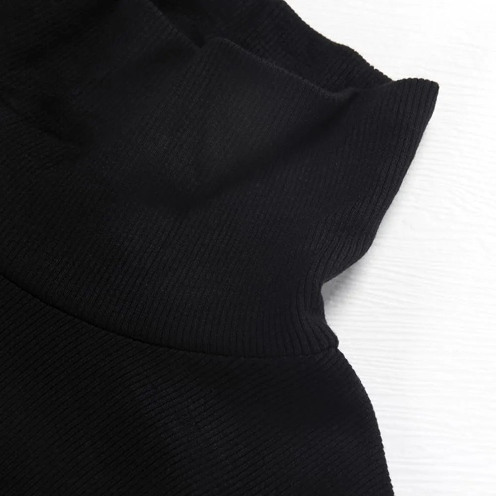 GEMBERA Womens Long Sleeve Turtle Neck Basic Slim Fitted Ribbed Knit Tops Thermal Shirts