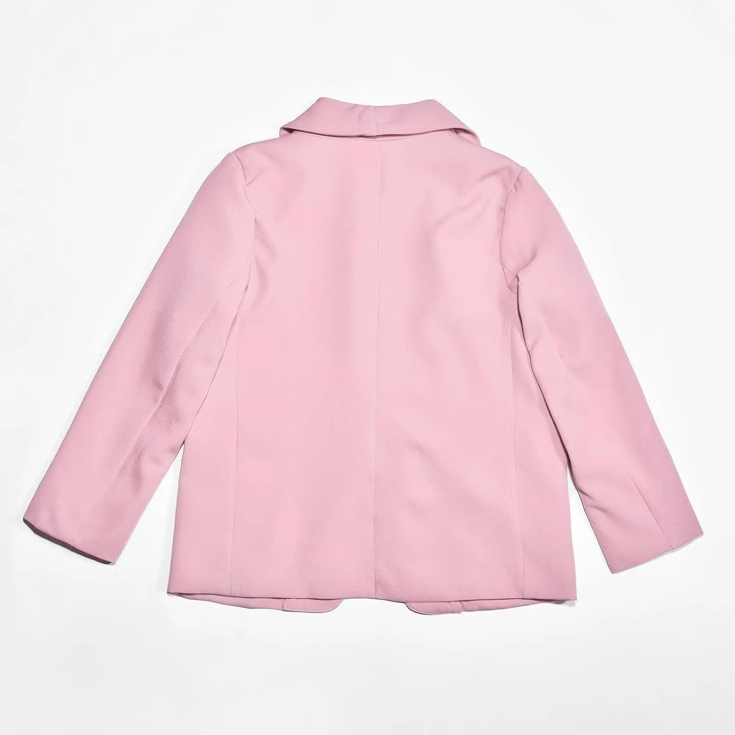 Girls Solid Blazer Jacket Long Sleeve Shawl Collar Open Front Inner Pocket Formal Blazers for Kids Size 3-14 Year