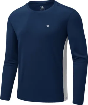 Gopune Men's Swim Shirts Rash Guard Long Sleeve UPF 50  Sun Protection Quick Dry Outdoor Hiking Fishing Shirts