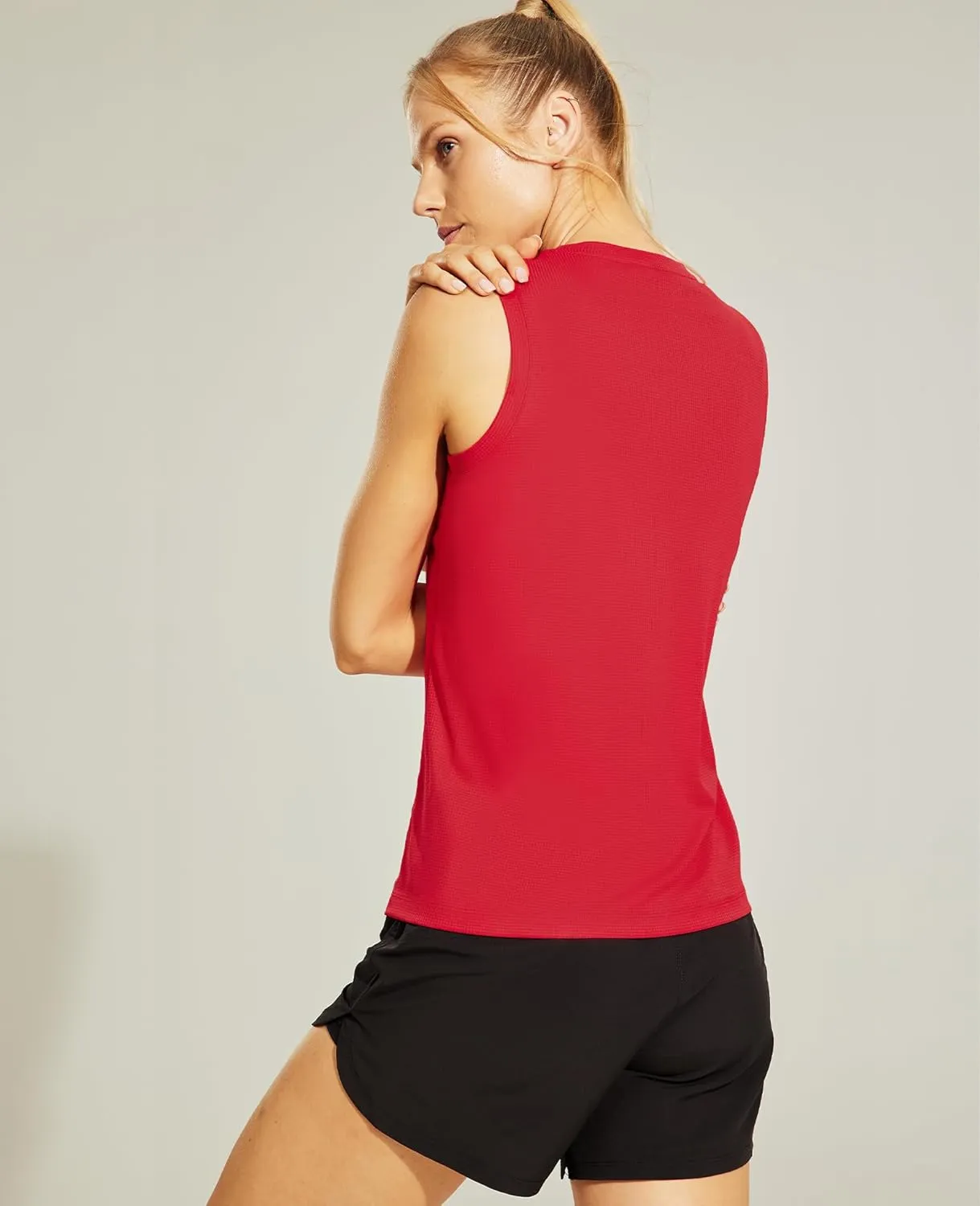 Haimont Women's Workout Tank Tops Mesh Quick Dry Sleeveless Shirts Athletic Shirts for Running Yoga Gym