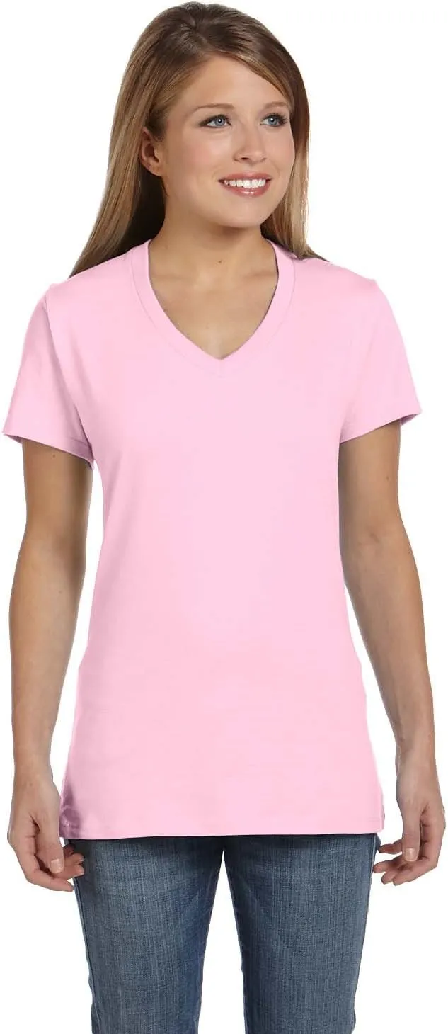 Hanes Women's Cooldri Short Sleeve Performance V-Neck T-Shirt (1 Pack)