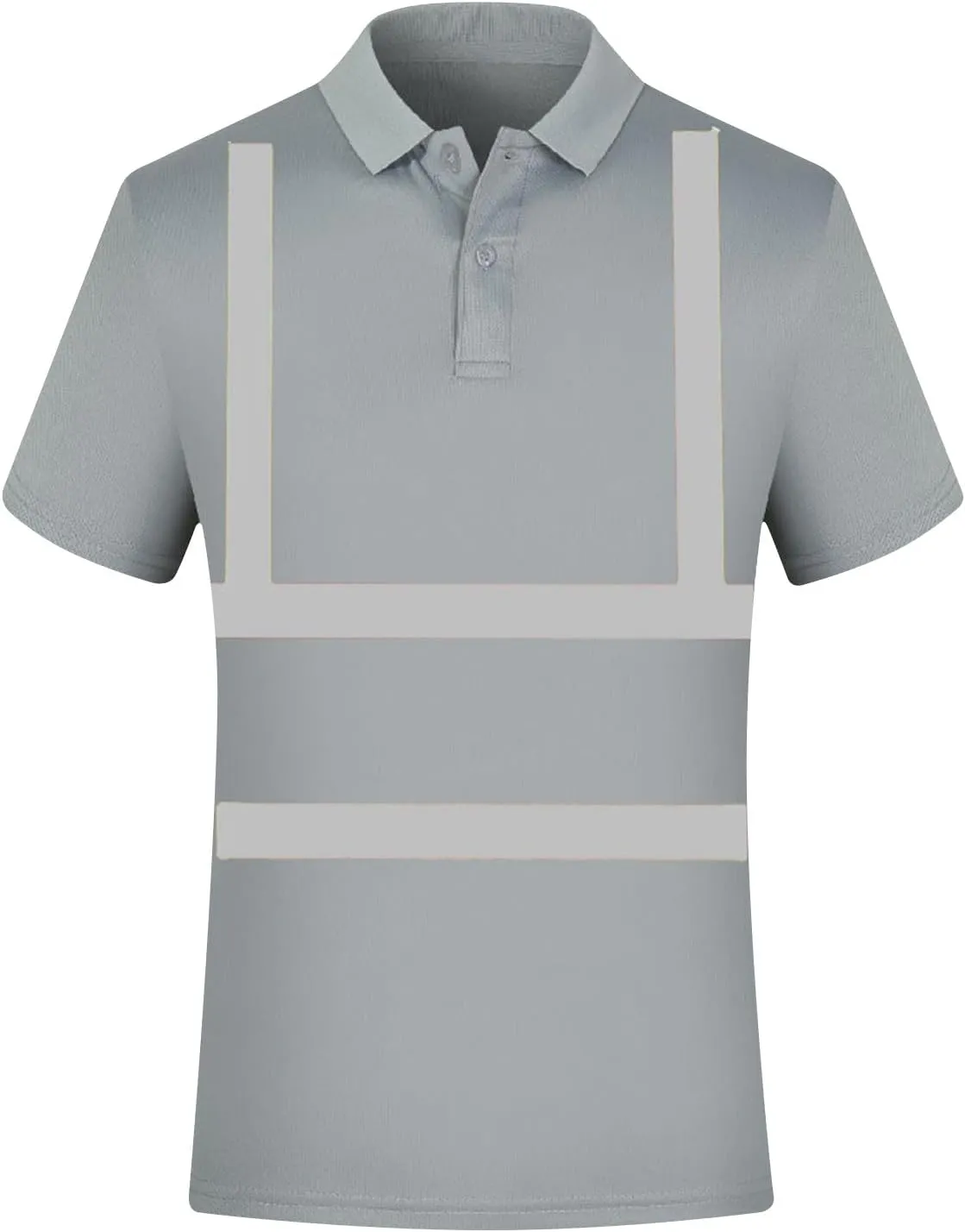 High Visibility Shirts for Men Quick Dry Safety T Shirts with Reflective Strips Short Sleeve Mesh Hi Vis Work Tops