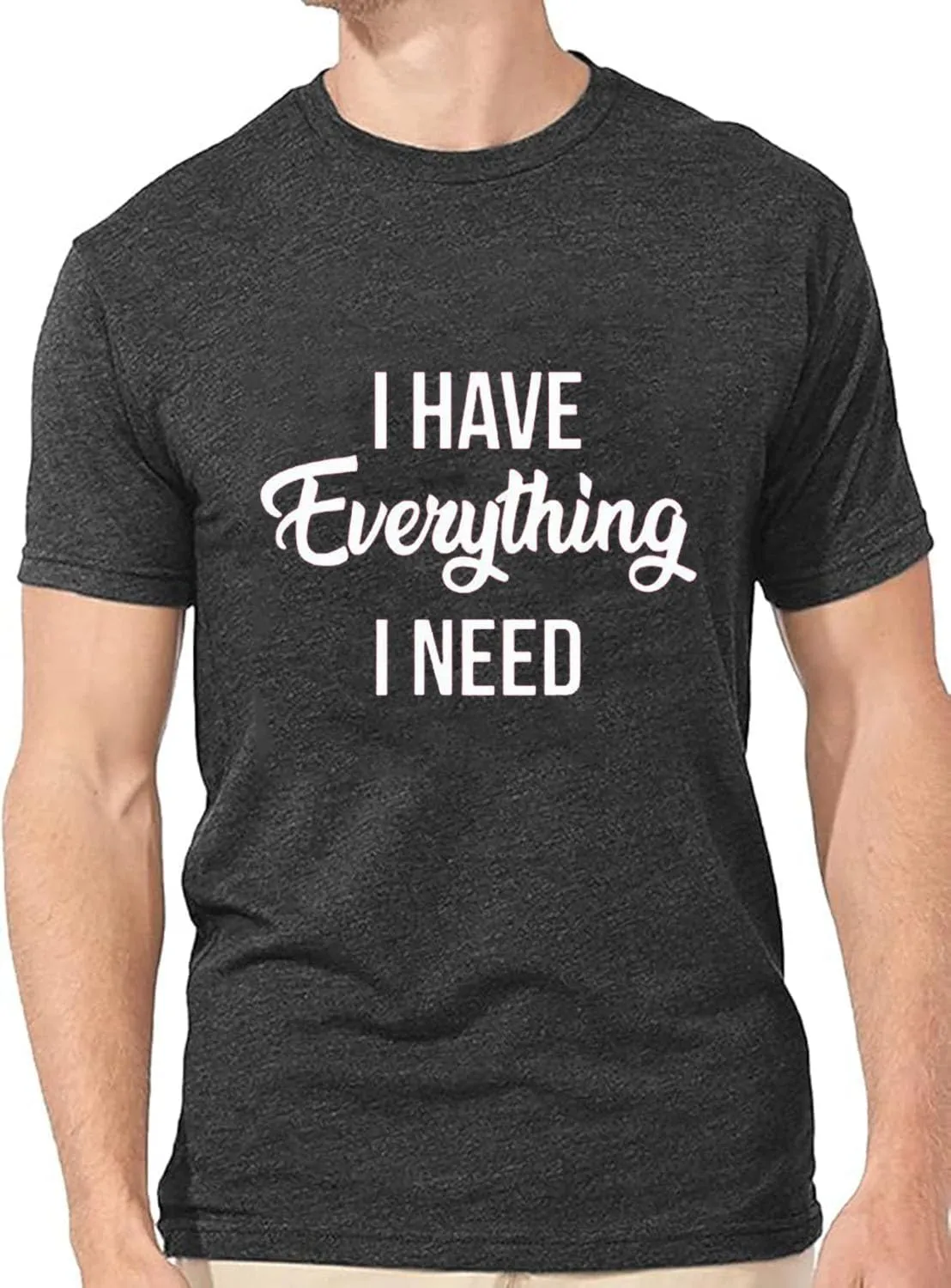 I Have Everything I Need I am Everything Couples T-Shirt Cute Letter Print Graphic Matching Couple Shirts Tee Tops
