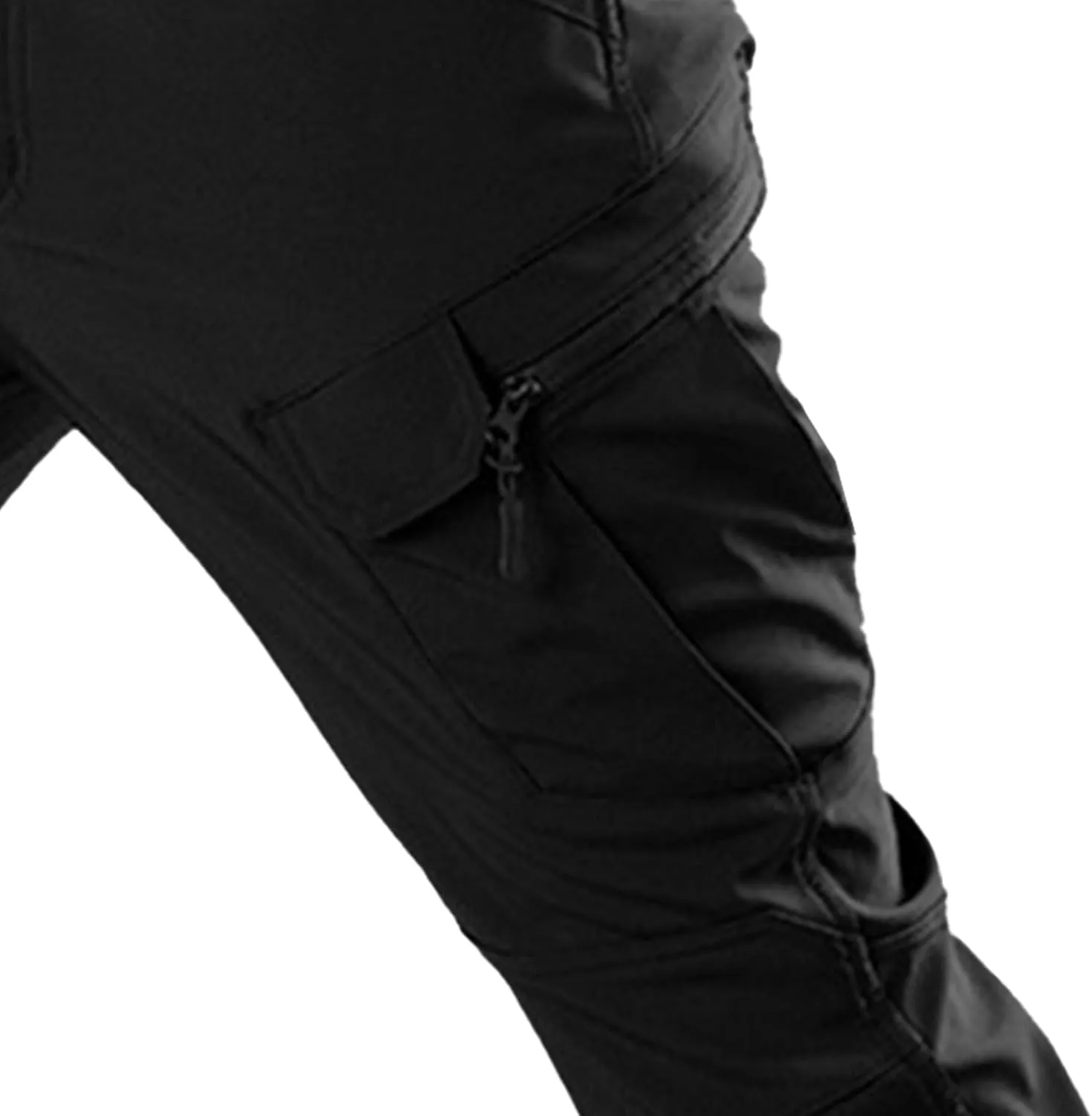 JEKE-DG Men's Loose Fit Motorcycle Cargo Pants Casual Waterproofing Solid Pants Fashion Multi-Pocket Outdoor Pants