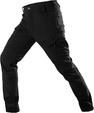 JEKE-DG Men's Loose Fit Motorcycle Cargo Pants Casual Waterproofing Solid Pants Fashion Multi-Pocket Outdoor Pants