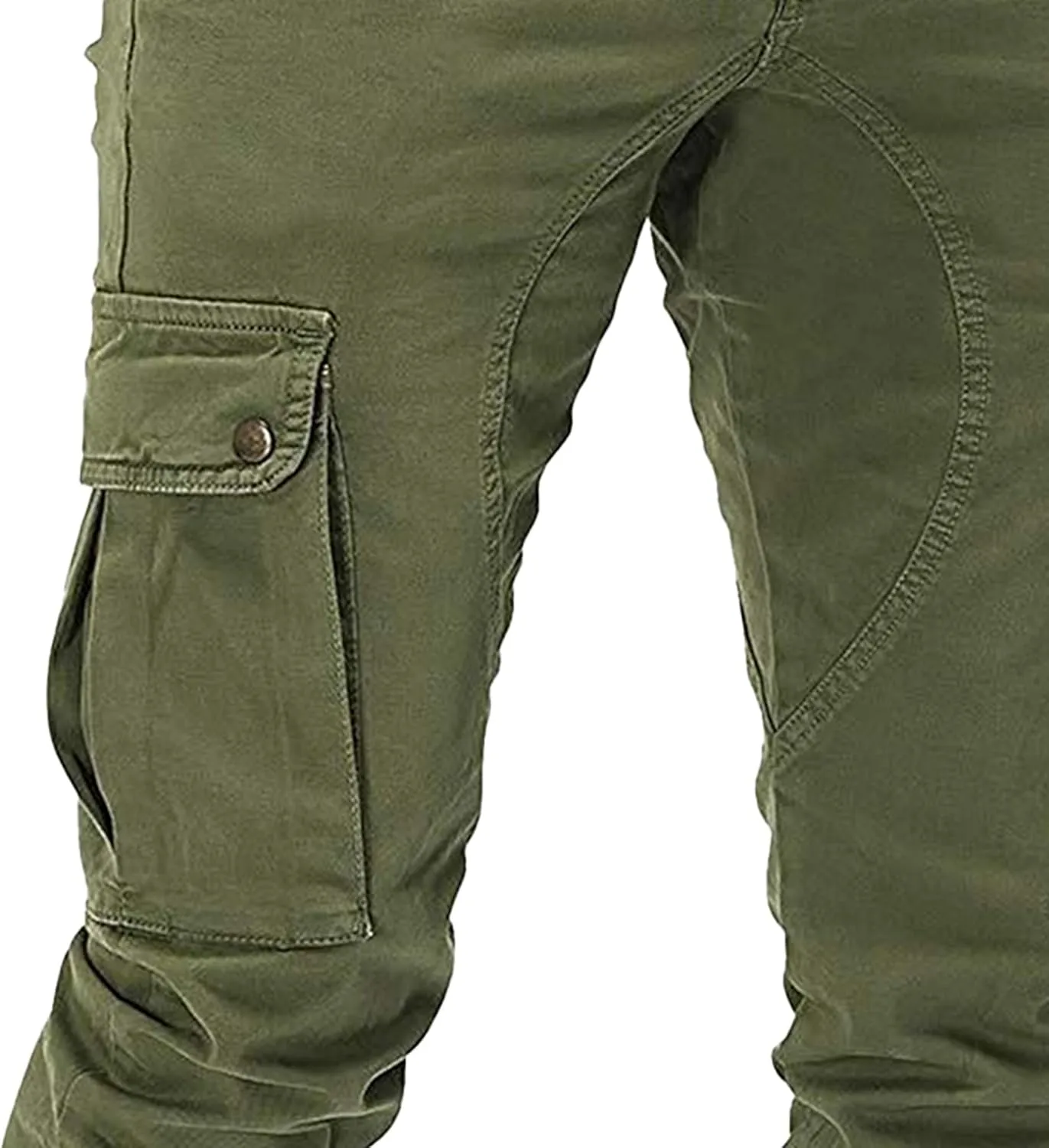 JEKE-DG Men's Slim Fit Ankle Cargo Pants Fashion Regular Casual Streetwear Pants Solid Distressed Pants with Pockets