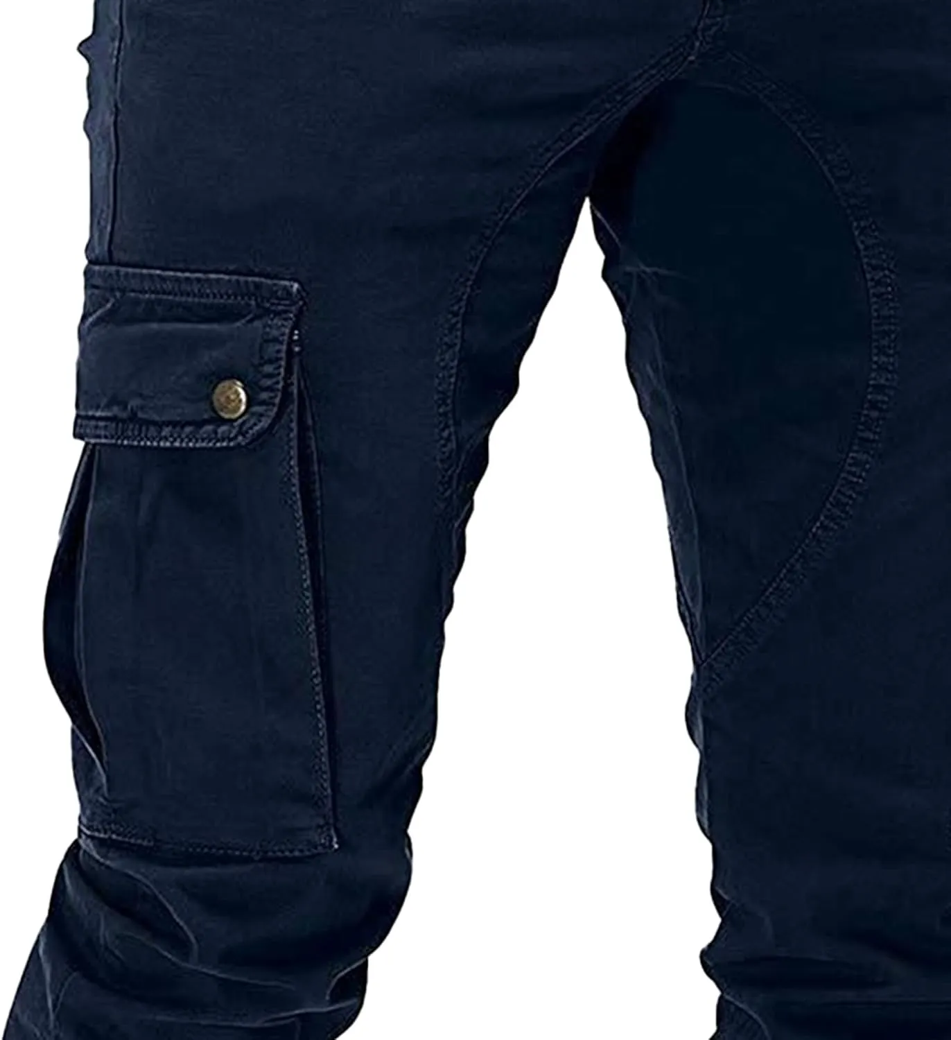 JEKE-DG Men's Slim Fit Ankle Cargo Pants Fashion Regular Casual Streetwear Pants Solid Distressed Pants with Pockets