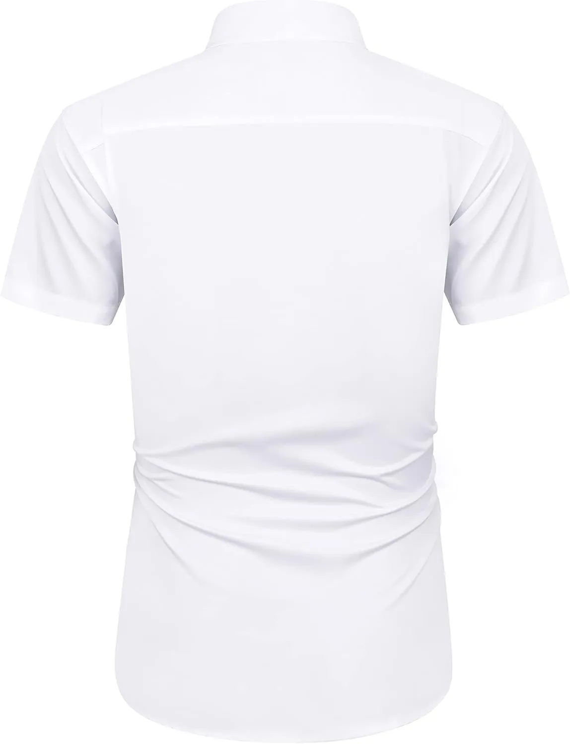 J.VER Men's Short Sleeve Dress Shirts Stretch Wrinkle Free Casual Button Down Shirts with Pocket for Business Wedding