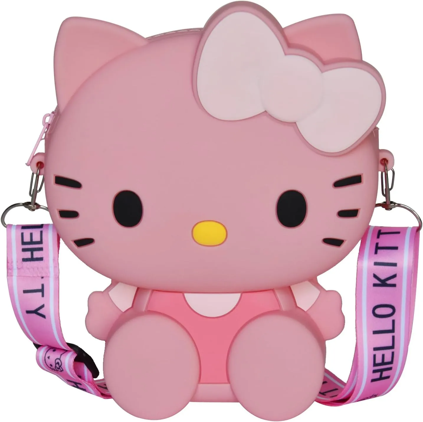 Kawaii Kitty Bag with Adjustable Shoulder Strap, Zipper Handbag Cute Kitty Coin Wallet Purse Shoulder Bag,