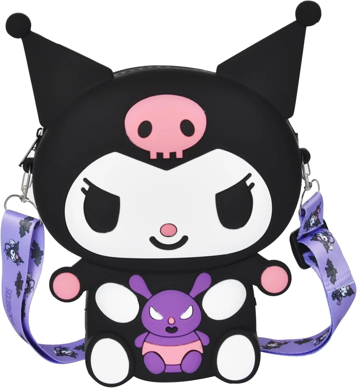 Kawaii Kitty Bag with Adjustable Shoulder Strap, Zipper Handbag Cute Kitty Coin Wallet Purse Shoulder Bag,