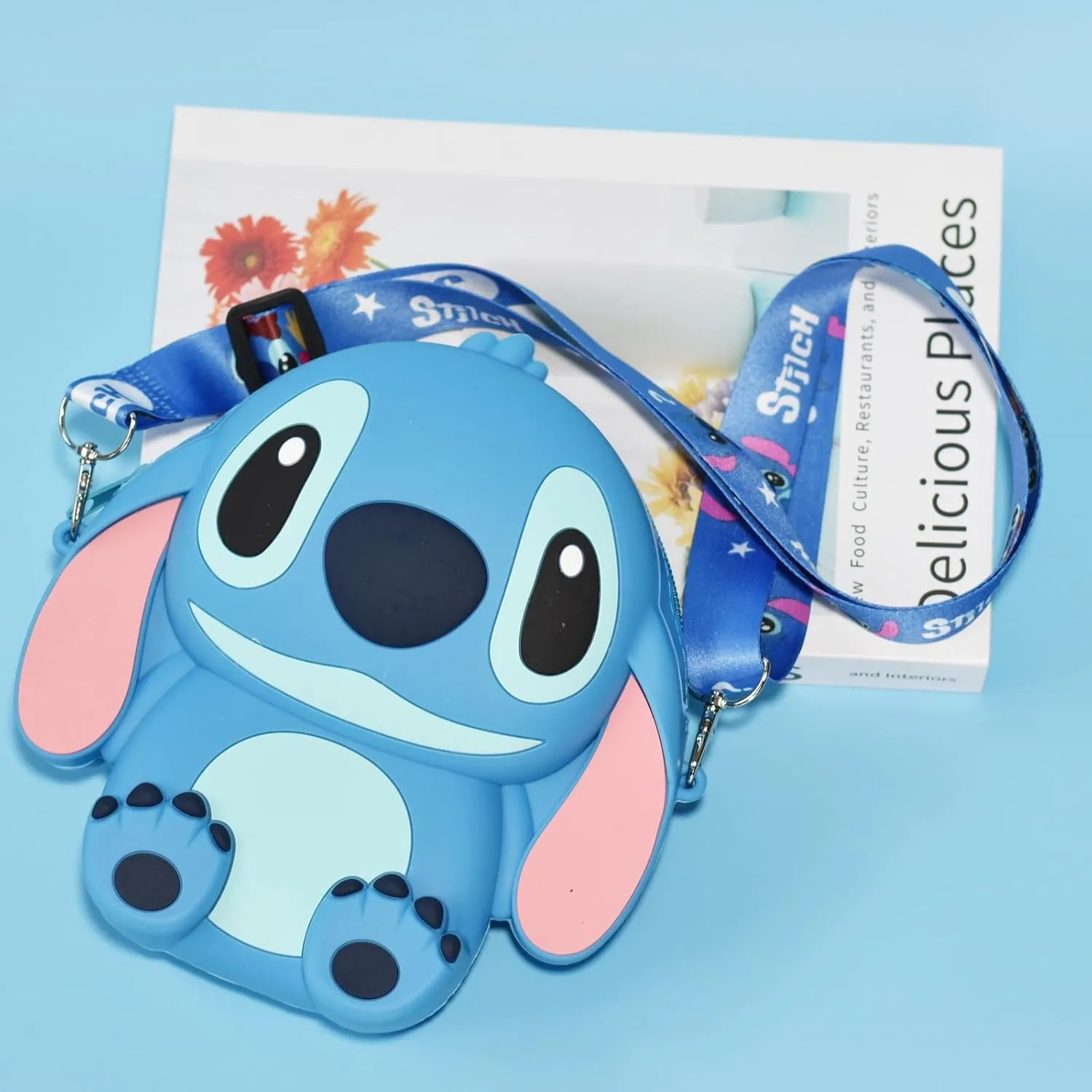 Kawaii Kitty Bag with Adjustable Shoulder Strap, Zipper Handbag Cute Kitty Coin Wallet Purse Shoulder Bag,