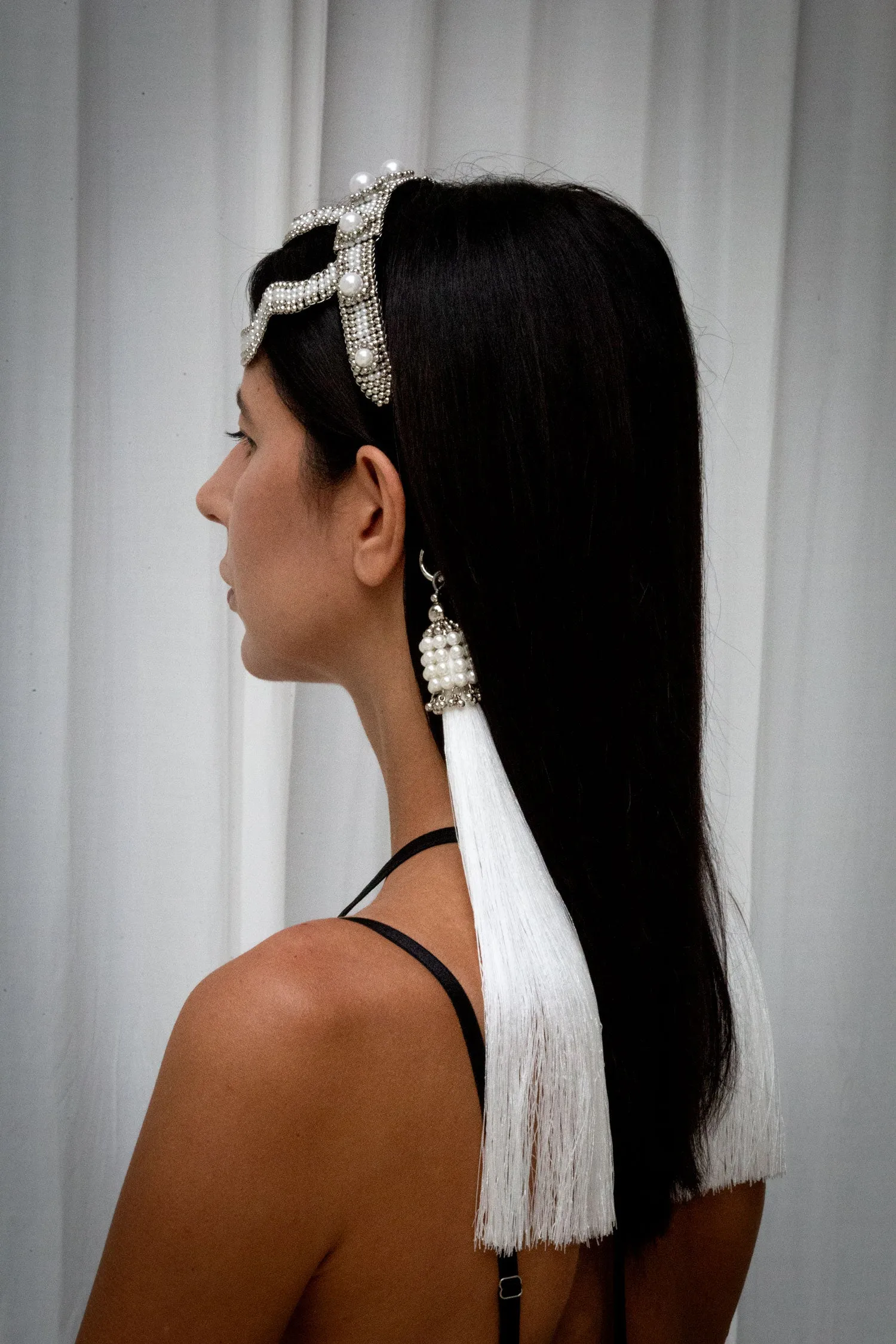 Khutulun Head Band in Pearl