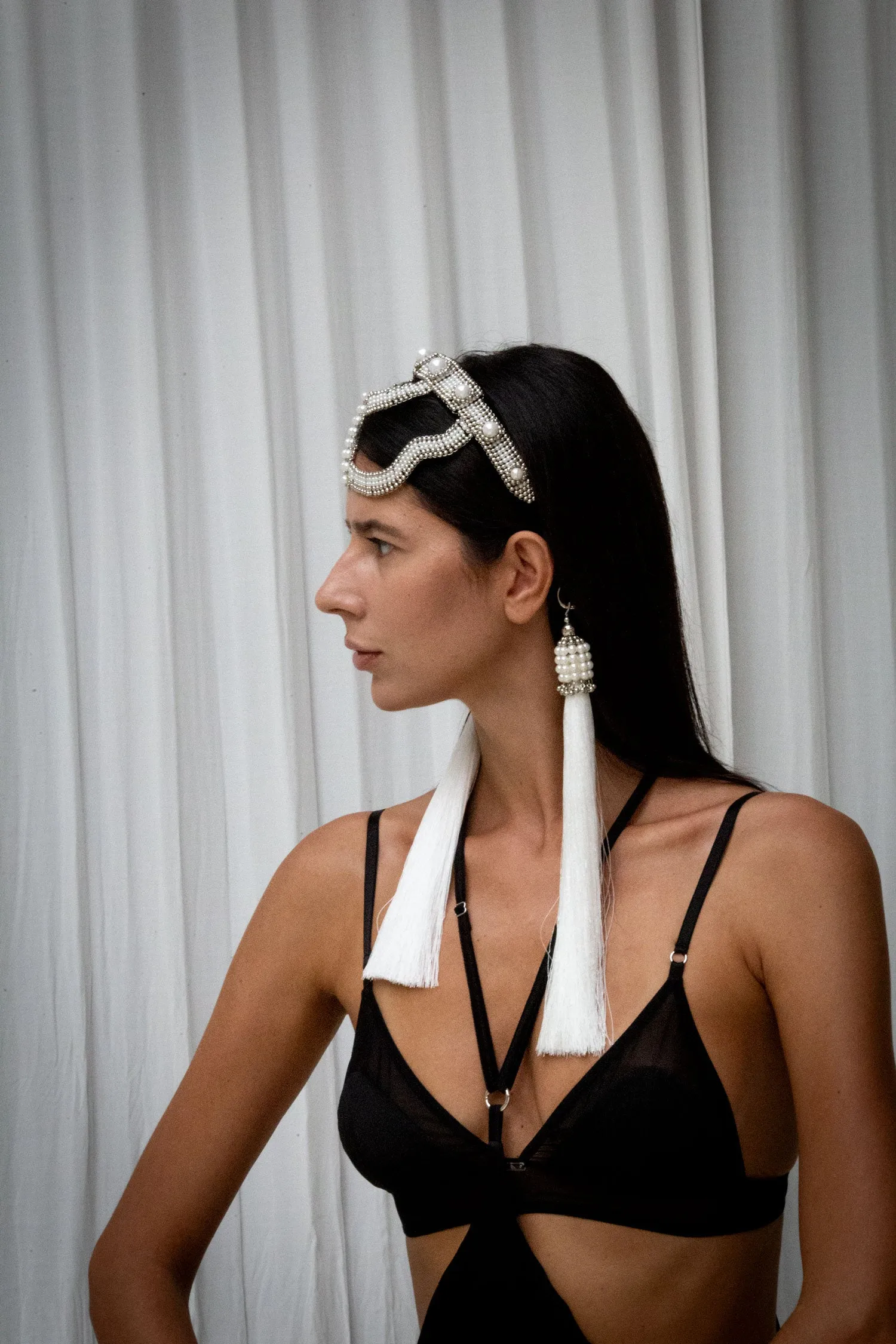 Khutulun Head Band in Pearl