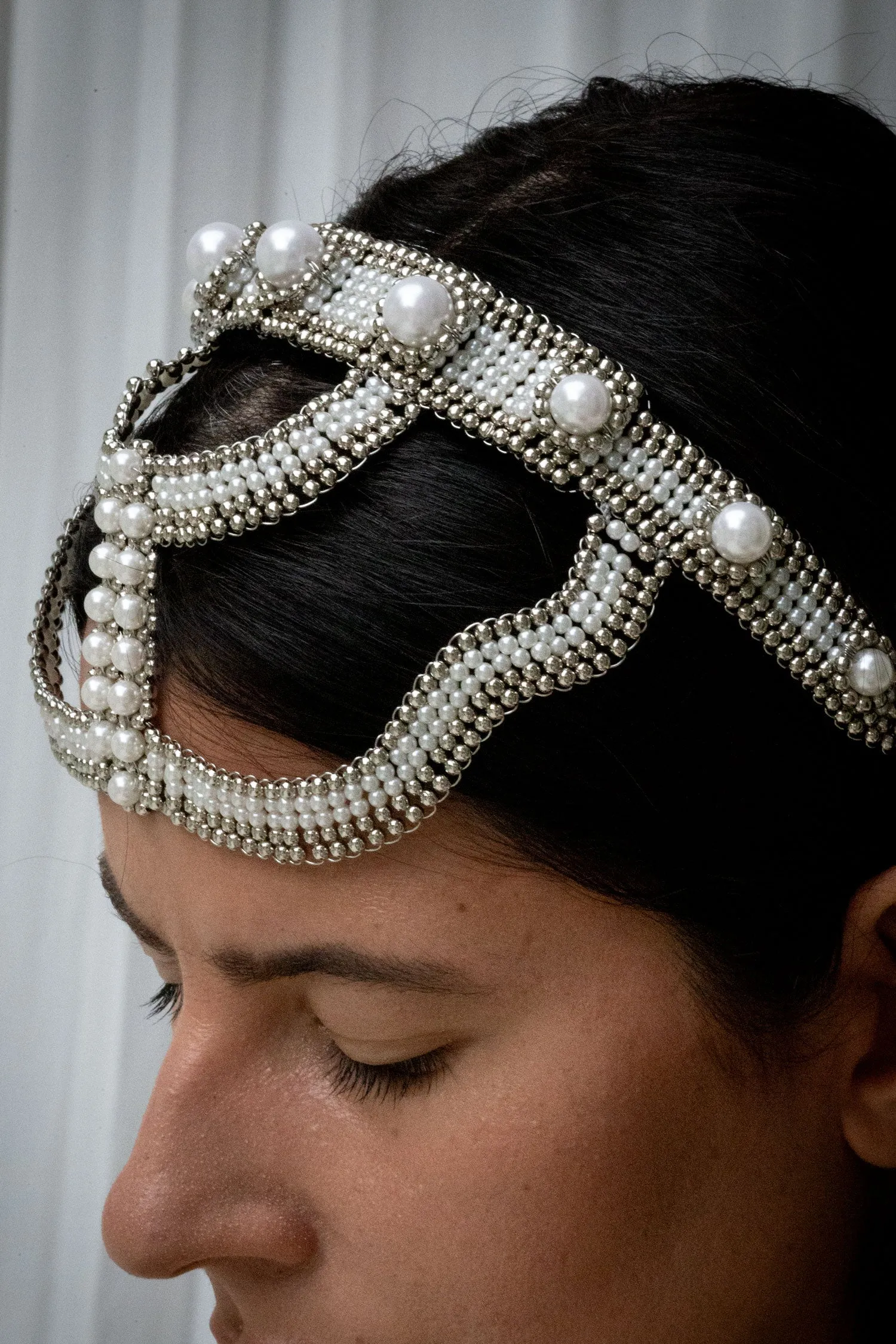 Khutulun Head Band in Pearl